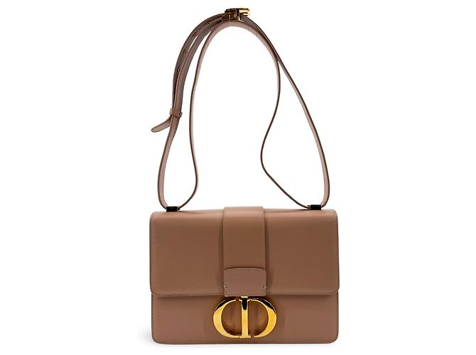 Christian Dior 30 Montaigne Flap Leather Micro Bege