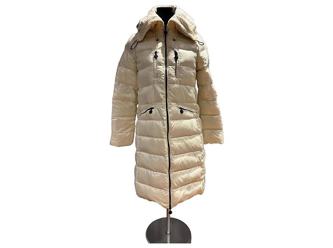 Moncler Cream Quilted Down Puffer Coat