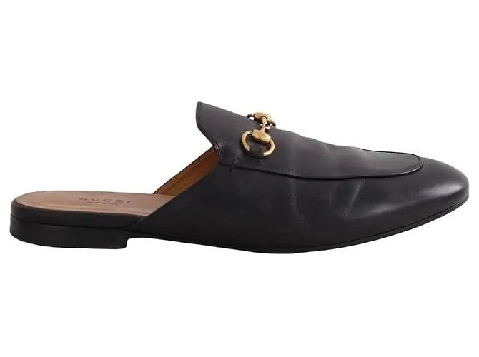 Gucci Black Leather Mules