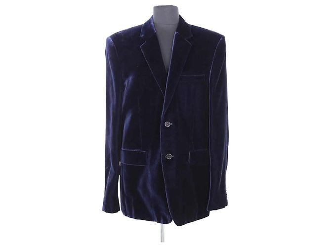 Autre Marque Completo Saint Laurent in velluto blu navy