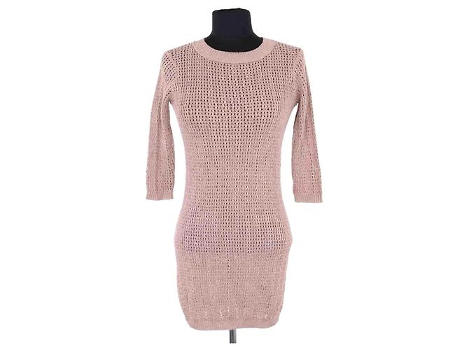 Vestido rosa de viscosa Alexandra Golovanoff
