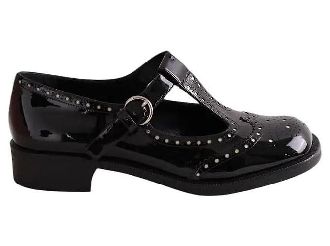 Mocassini Miu Miu in pelle nera Nero