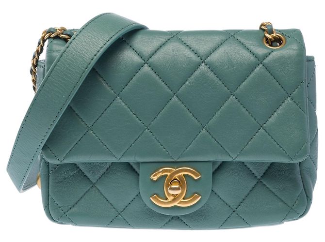Bolsa CHANEL Timeless/Classique em Couro Azul - 103962