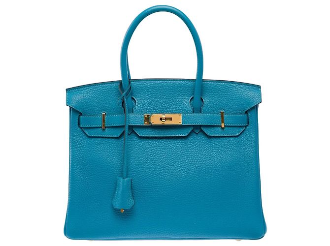 Hermès mala HERMES Birkin 30 em Couro Azul - 103950