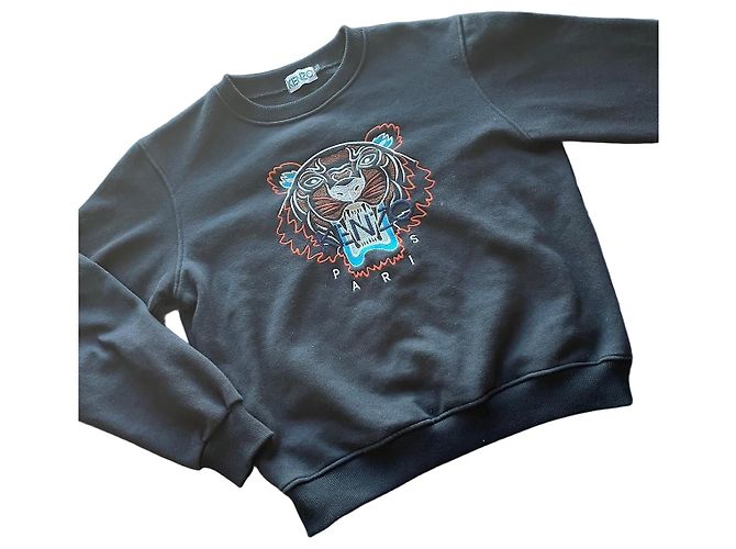 Kenzo Tiger Embroidered Sweatshirt - Black
