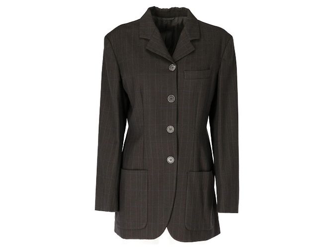 Autre Marque A.N.G.E.L.O. Grey Wool Tartan Jacket