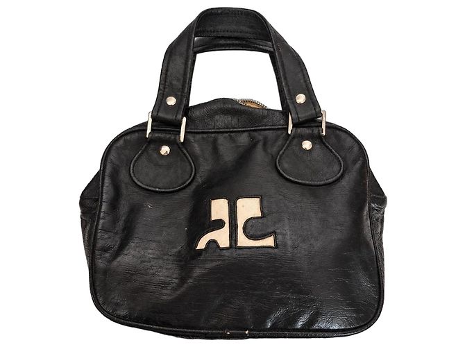Courreges Courrèges Handtasche aus schwarzem Vinylleder