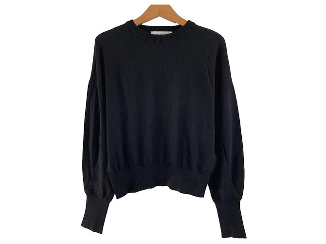 Autre Marque ENFOLD Pullover de malha de seda e algodão Preto