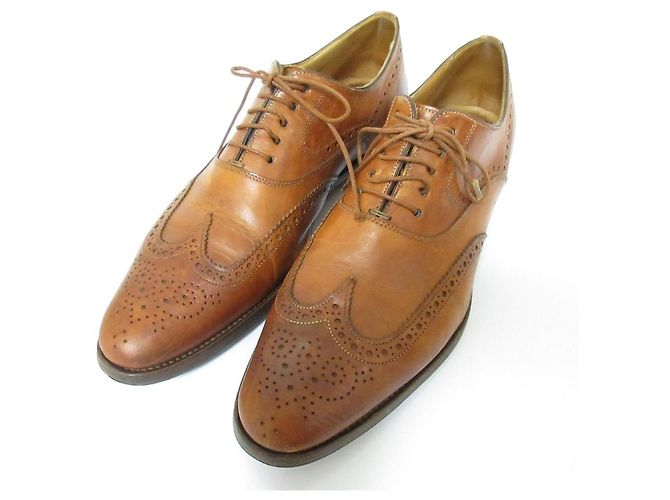 Autre Marque Scarpe stringate in pelle Wingtip Santoni Marrone