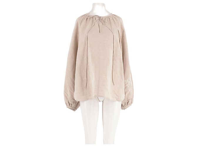 Autre Marque Top folgado bege de viscose GUNIA