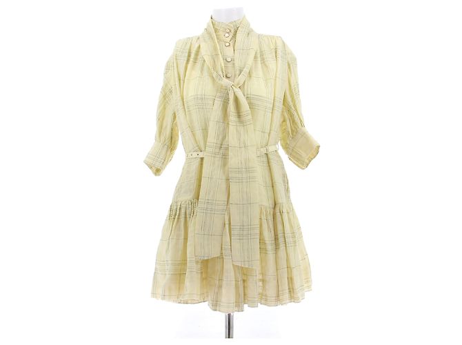 Zimmermann Gelbes kariertes Kleid