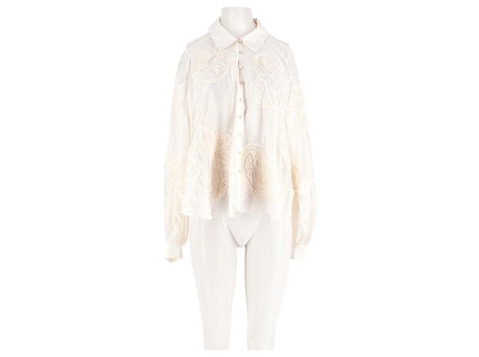 Autre Marque Camisa holgada blanca Blanco