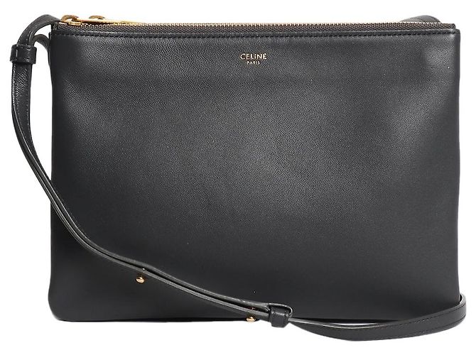 Céline Borsa a tracolla grande Trio nera Nero
