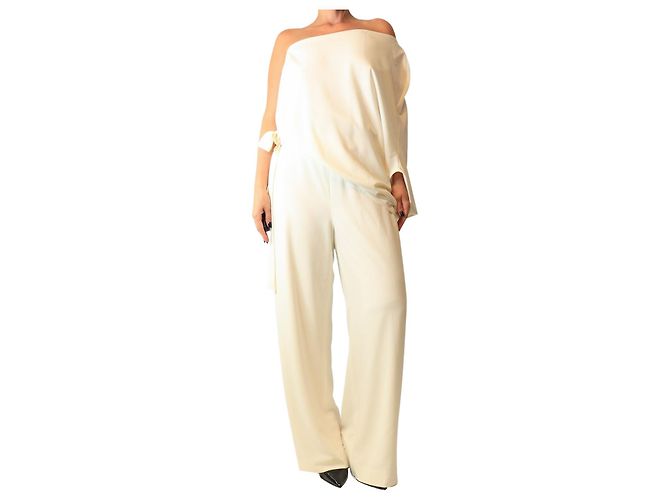 Autre Marque Einschulter-Jumpsuit creme - size UK 16 Roh