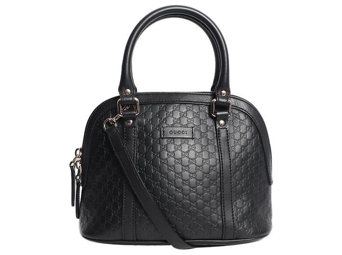 Borsa Dome Micro Guccissima nera Nero
