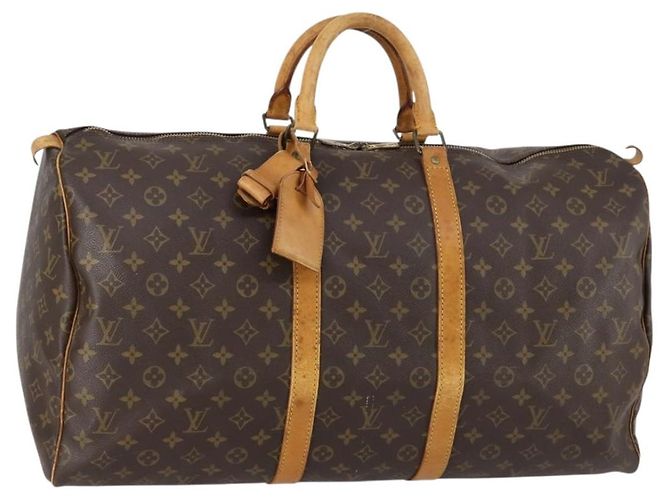 LOUIS VUITTON Monogram Keepall 55 Boston Bag M41424 LV