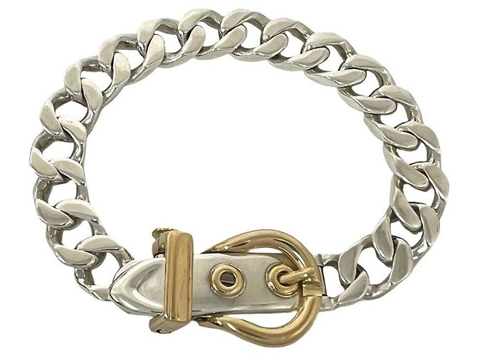 Hermès Hermes Vintage Boucles Sellier PM Combination Bracelet Silvery Golden