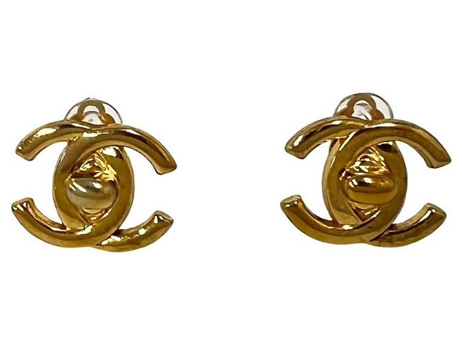 Orecchini a clip Chanel Vintage Coco Mark Gold D'oro