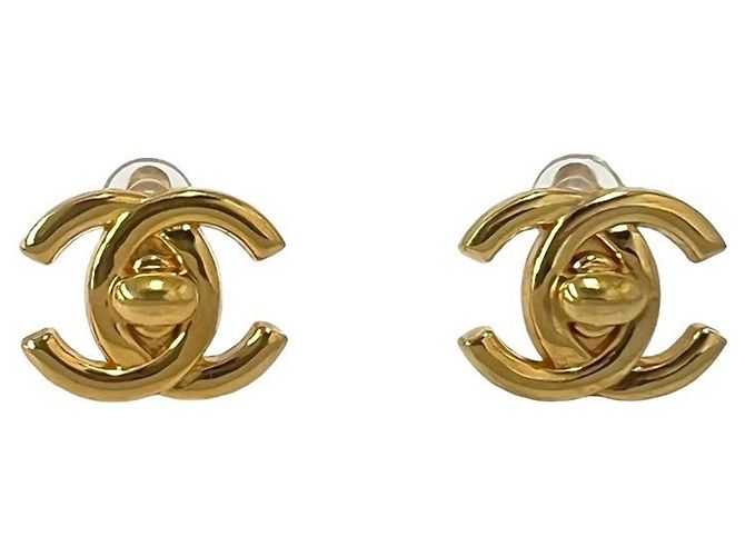 Orecchini CHANEL Vintage Coco Mark GP D'oro
