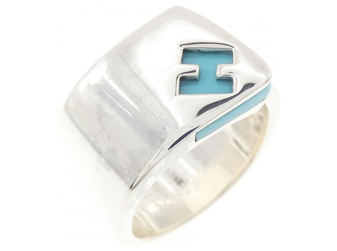 Hermès Candy Ring Silber und Türkis