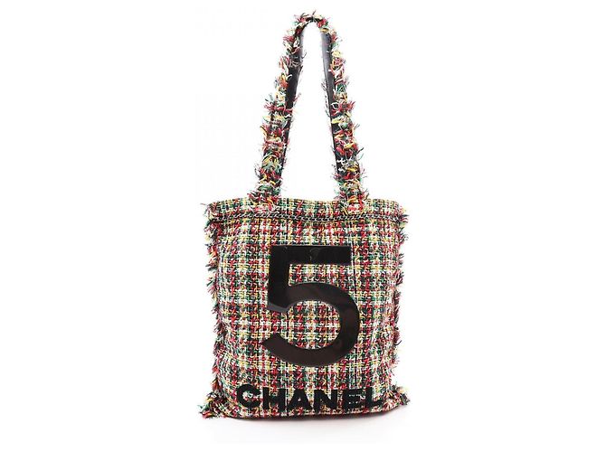 Sac cabas Chanel No. 5 Black Multicolor Noir Multicolore