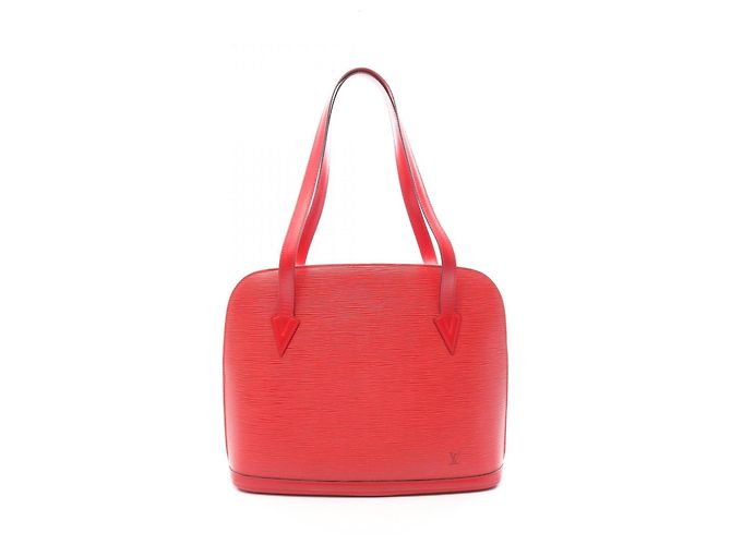 Borsa a tracolla Louis Vuitton Lussac in pelle Epi Rosso