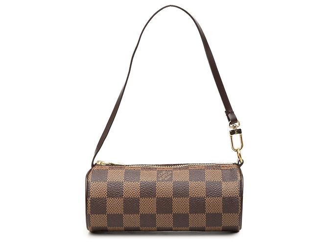 Louis Vuitton Brown Damier Ebene Papillon Pochette Marrone