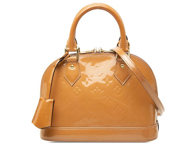 Louis Vuitton Brown Monogram Vernis Alma BB Marrom Camelo