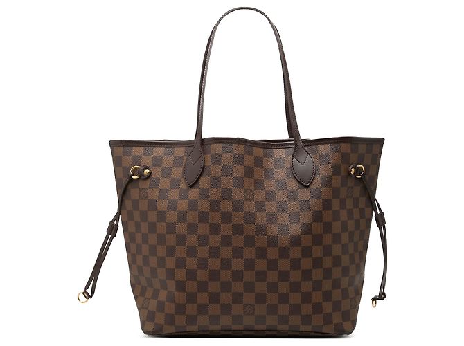 Louis Vuitton Brown Damier Ebene Neverfull MM Marrone
