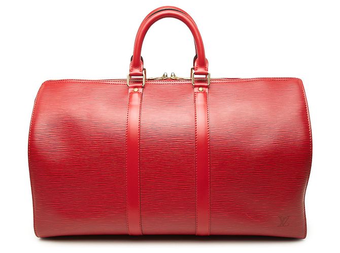 Louis Vuitton Red Epi Keepall 45 Rouge