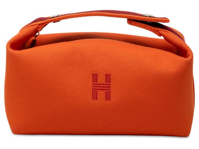 Hermès Orange Small Toile Bride A Brac Case Naranja