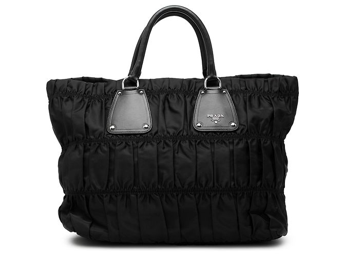 Prada Black Tessuto Gaufre Tote