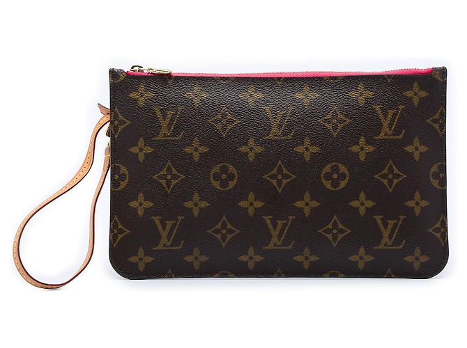 Pochette Louis Vuitton Brown Monogram Neverfull MM Marron