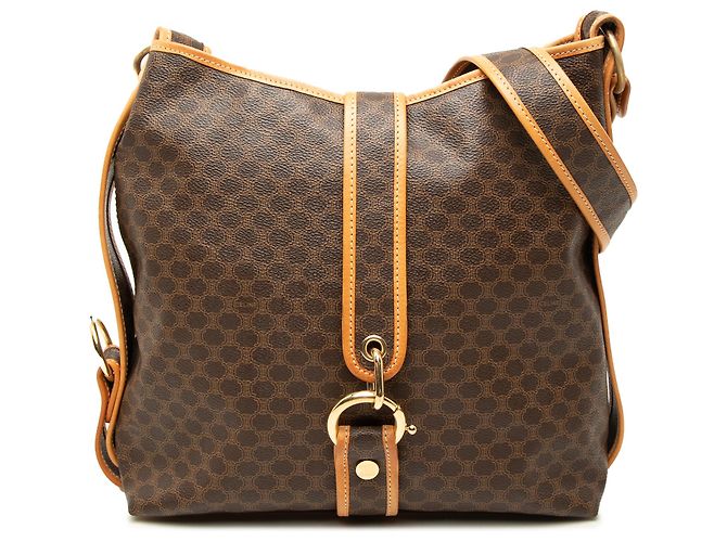 Céline Borsa a tracolla Celine Brown Macadam Coated Canvas Marrone