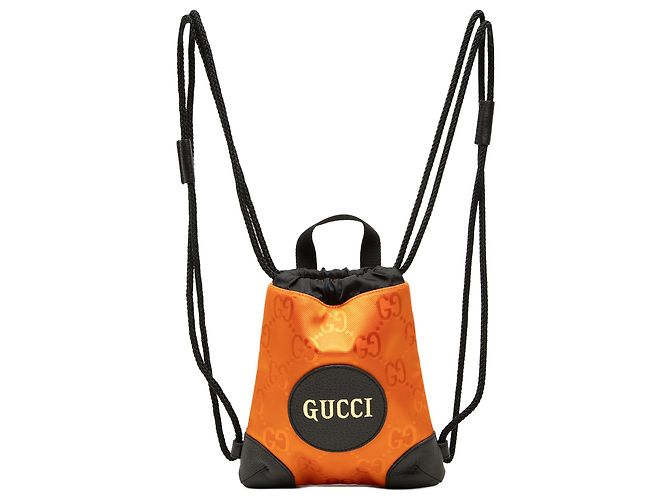 Gucci Orange GG Nylon Off The Grid Drawstring Backpack