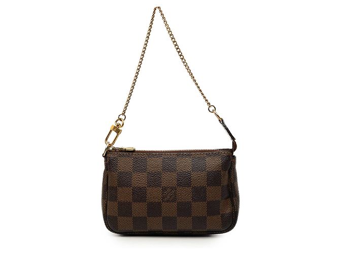 Louis Vuitton Brown Damier Ebene Mini Pochette Accessoires Marrom