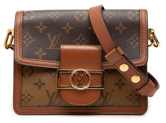 Louis Vuitton Brown Monogram Reverse Mini Dauphine Marron