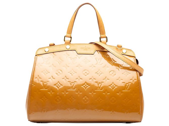 Louis Vuitton Brown Monogram Vernis Brea MM Caramel