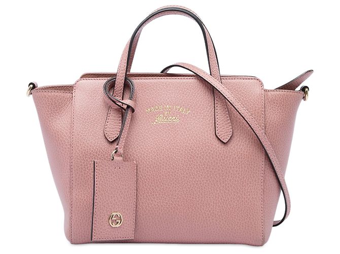Bolsa Swing Mini Gucci em couro de bezerro rosa