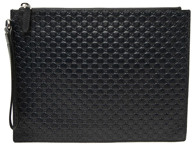 Gucci Black Microguccissima Clutch Schwarz
