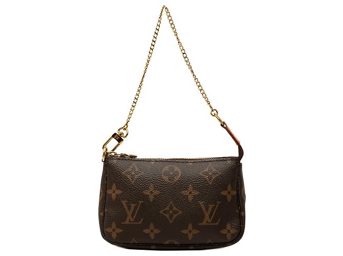 Louis Vuitton Brown Monogram Mini Pochette Accessoires Marrom