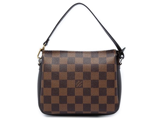 Louis Vuitton Brown Damier Ebene Trousse Pochette Marrone
