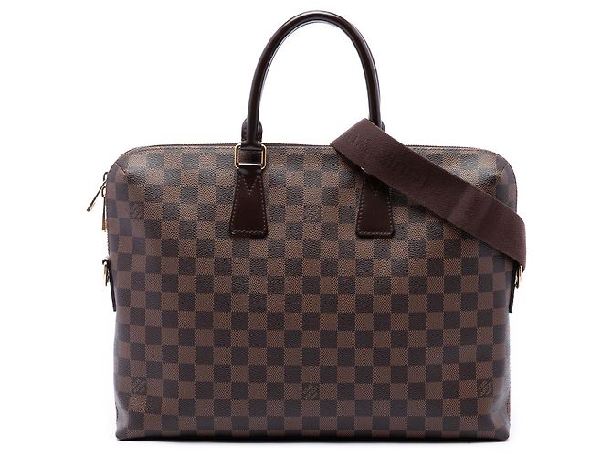 Louis Vuitton Brown Damier Ebene Porte Documents Jour Marrone