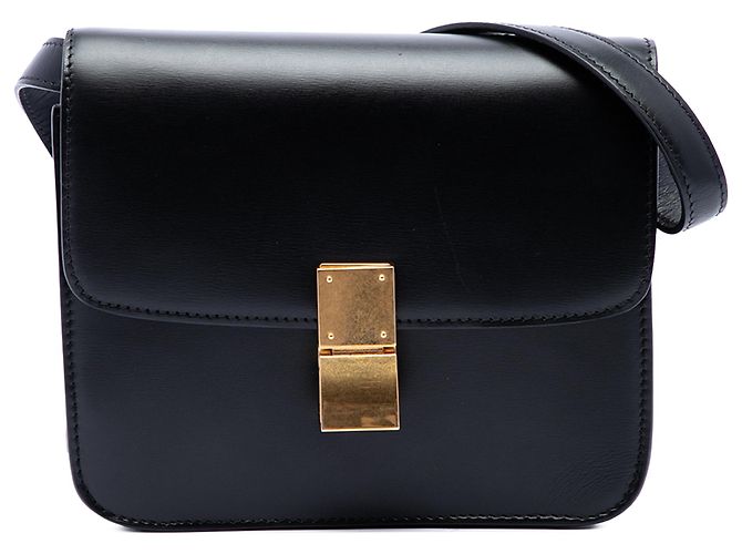 Céline Celine Black Small Calfskin Classic Box Noir