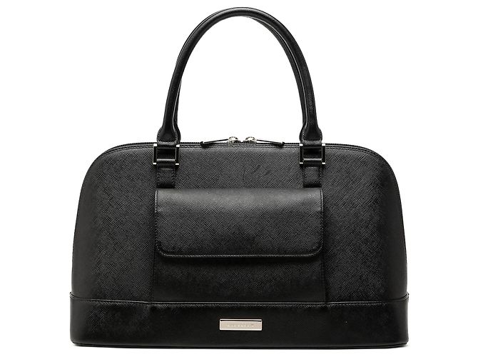 Borsa Burberry in pelle di vitello nera Nero