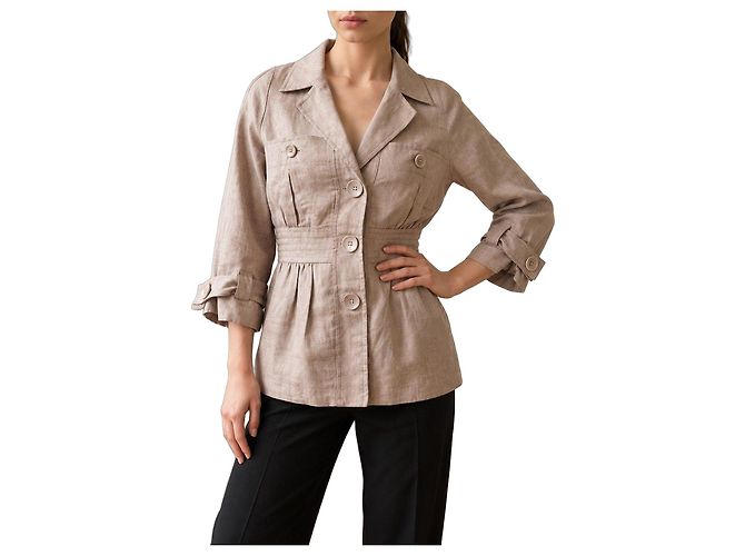 Max Mara – Beiger Leinen-Blazer – IT 40 / S – Made in Italy