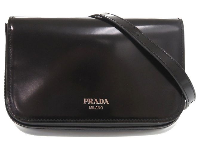 Borsa a tracolla Prada in pelle nera Nero