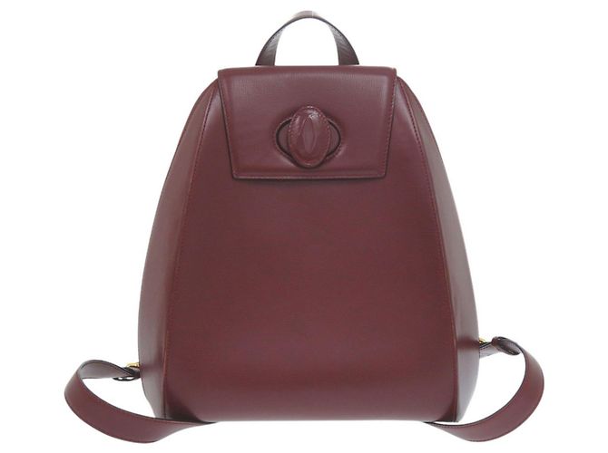 Cartier Must Line Leder-Rucksack Bordeaux