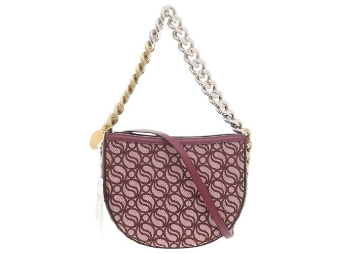 Stella Mc Cartney Stella McCartney Medium Schultertasche mit Klappe Bordeaux