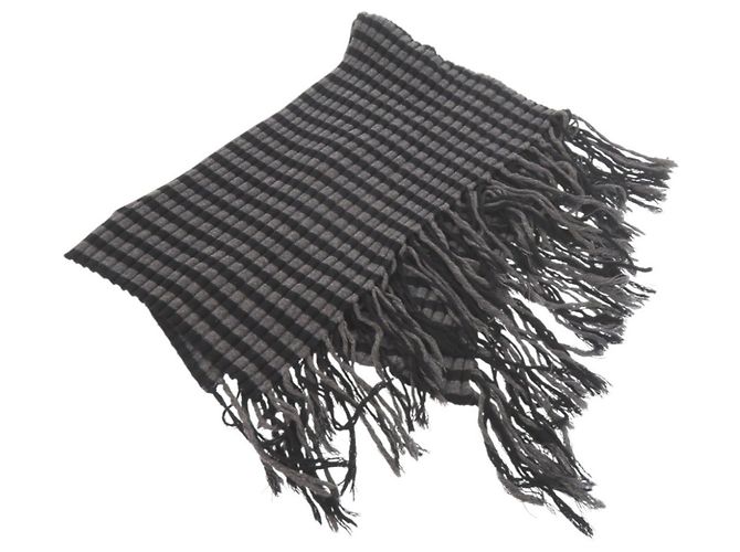 Estola de lana Gucci en negro y gris Castaño
